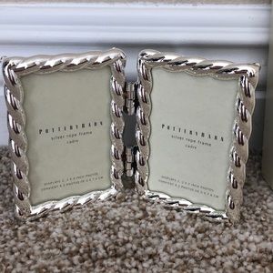 2/2x3 Pottery Barn Silver Rope Frame